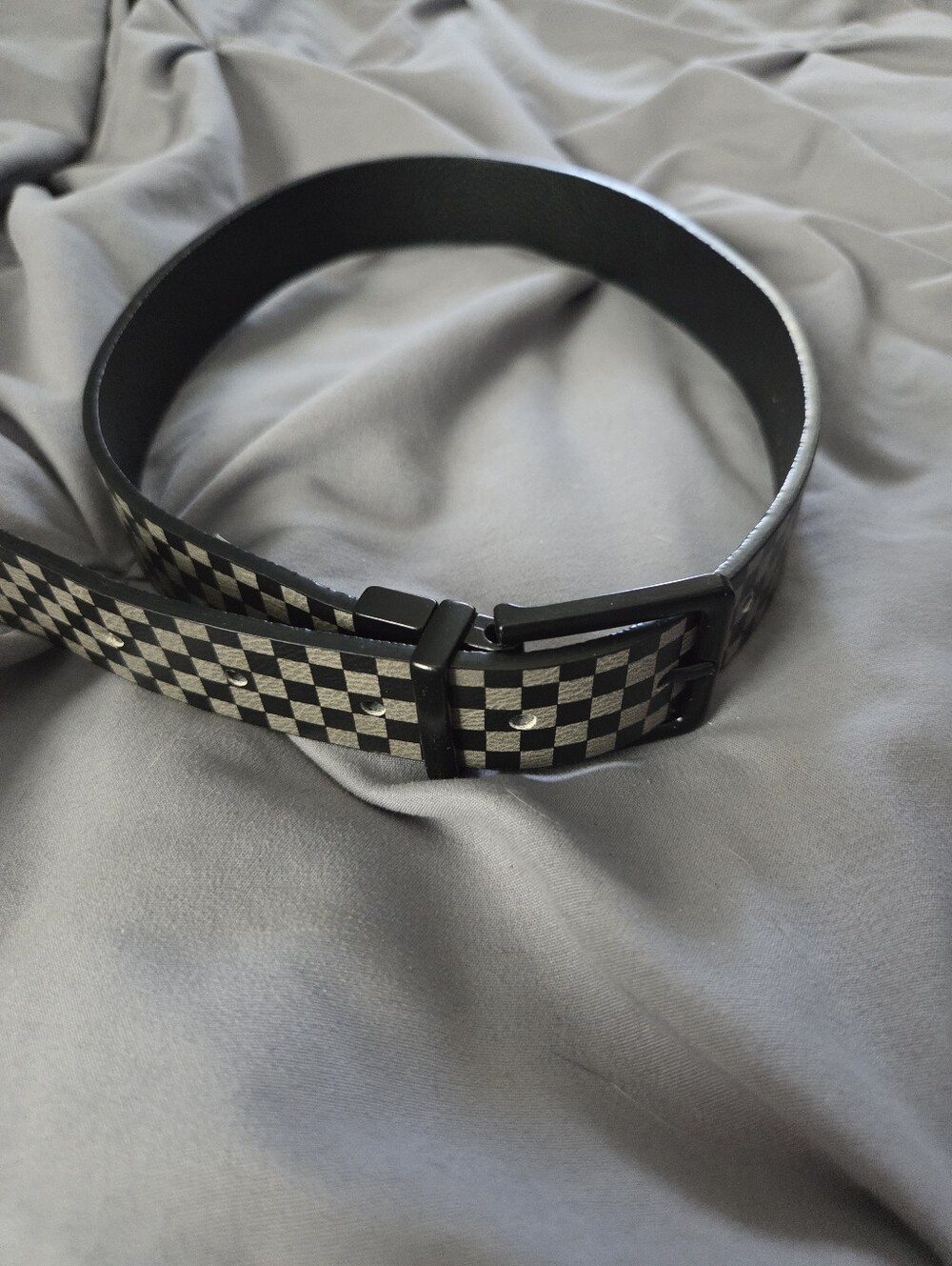 New Checkerboard Black/Gray youth belt
